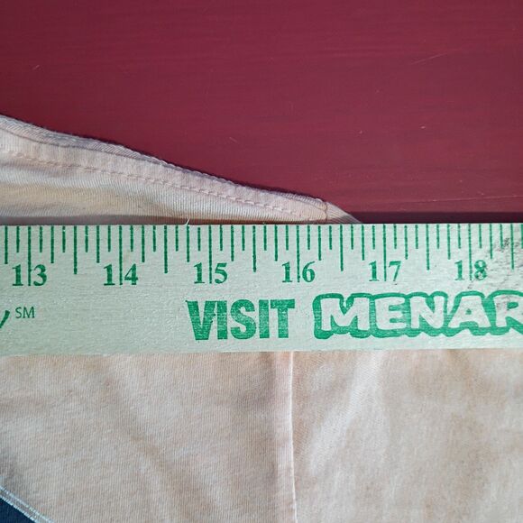 Buckle American Fighter Men's T Shirt Peach Gray Double Sided M - Picture 7 of 9